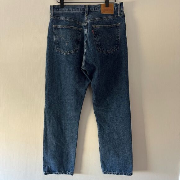 Levi’s 501 Womens High Waisted Blue Button Fly Denim Cotton Premium Jeans 30x28 - Picture 5 of 9